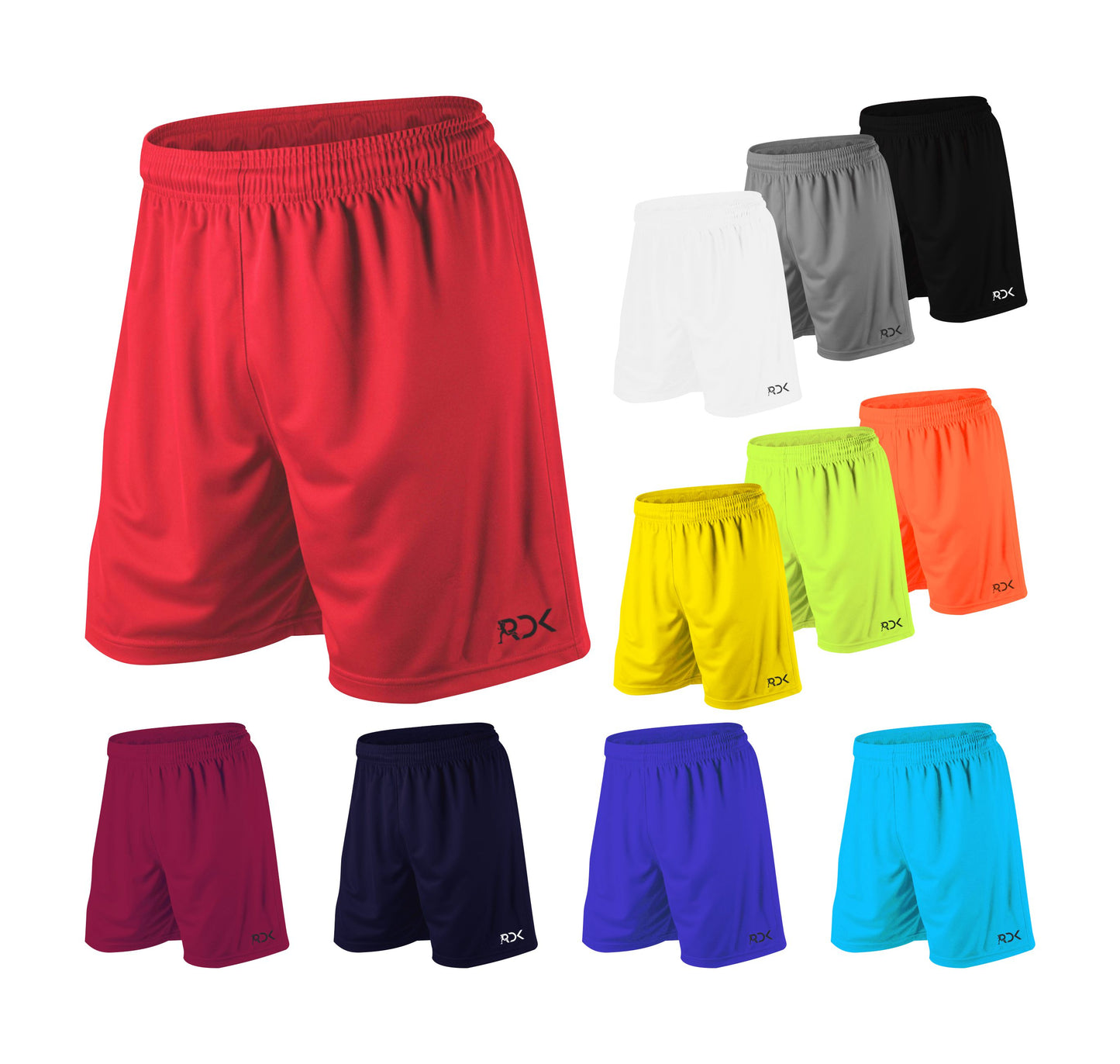 RDK Mens Football Shorts Quick Dry Running Jogging Gym Sports Breathable Fitness Shorts