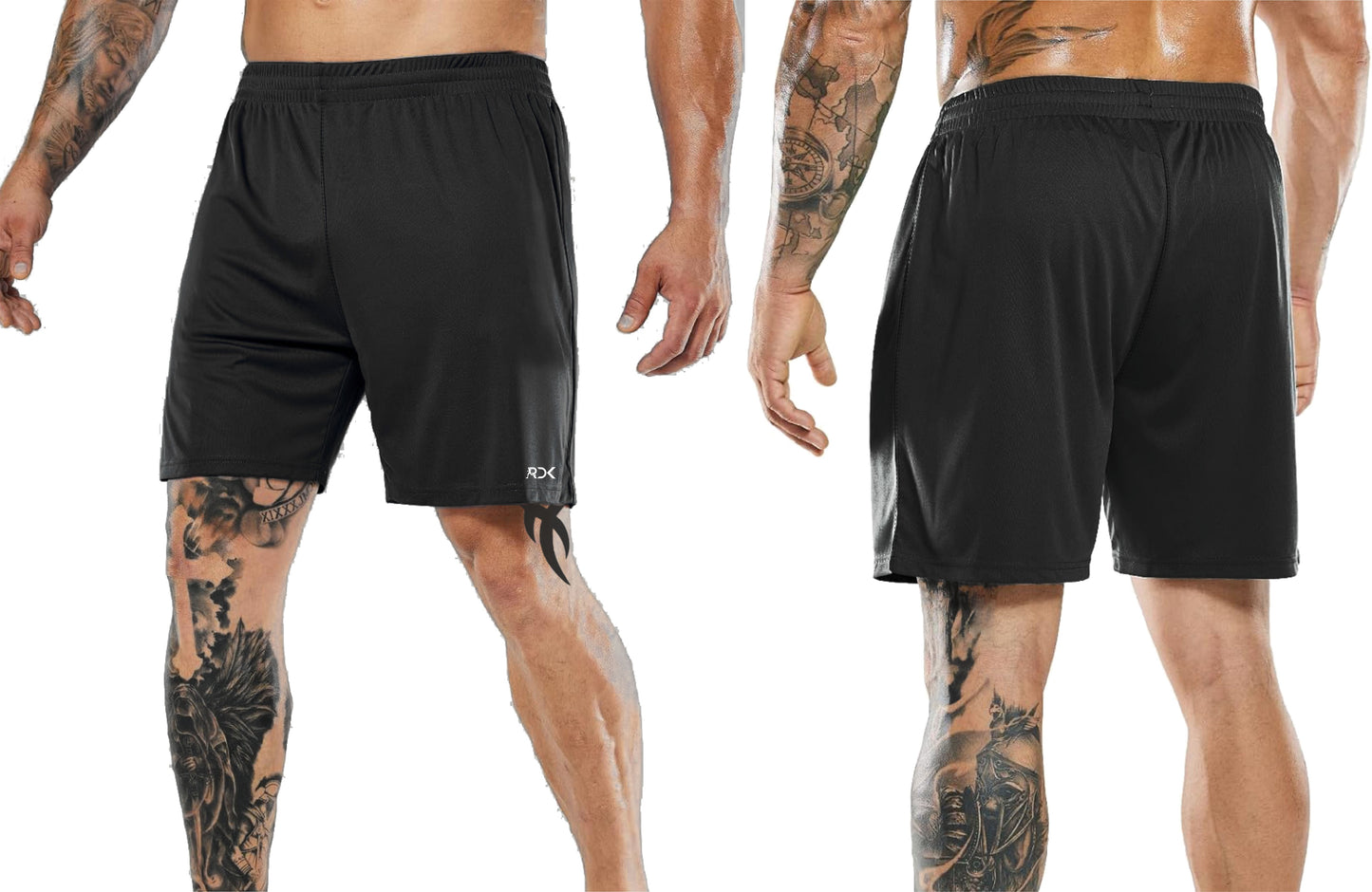 RDK Mens Football Shorts Quick Dry Running Jogging Gym Sports Breathable Fitness Shorts